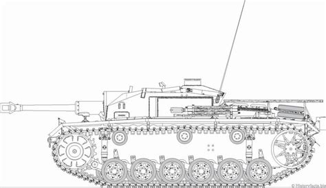 Side Plan Of StuG III Ausf F L 43