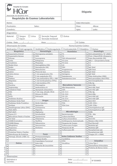 Requisicaode Exames Laboratoriais Requisição de Exames Laboratoriais