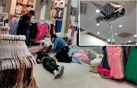 Se Parte El Suelo Y Joven Cae A Planta Baja En Tienda Del Centro