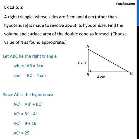 Question A Right Triangle Sides Cm Cm Is Made To