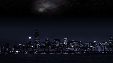 Download Enthralling Night View of a Dark City Wallpaper | Wallpapers.com