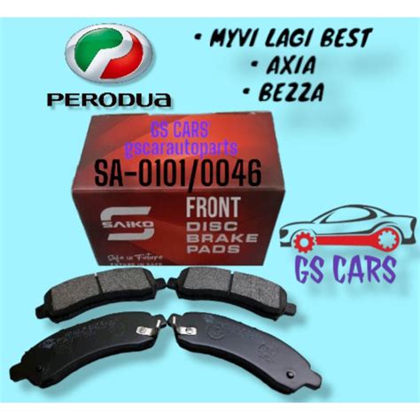 Perodua Front Disc Brake Pads For Perodua Myvi Lagi Best Axia