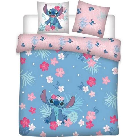 Parure De Lit Stitch 2 Personnes Stitch Disney En Coton New Disco