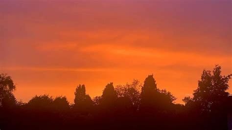 Spectacular Pink And Orange Sunset Lights Up Sky Bbc News