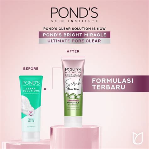 Jual Pond S Clear Solutions Facial Scrub 100gr Shopee Indonesia