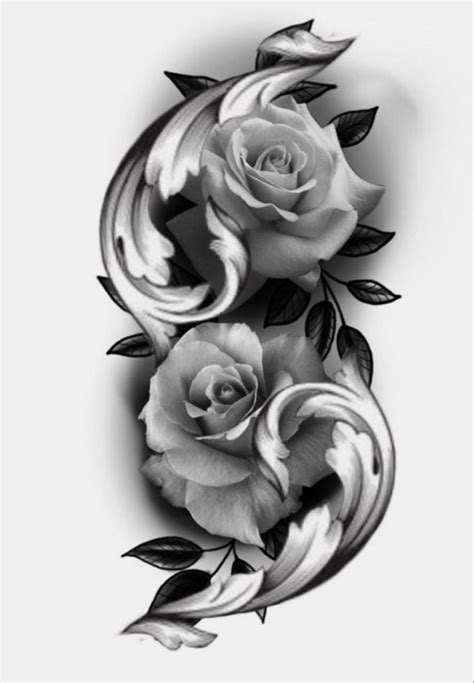 Flower Tatto 10 Filigree Tattoo Realistic Rose Tattoo Rose Drawing