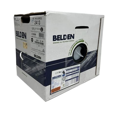 Amazon Cat6 Plenum USA Made 2413 Belden 1000 Feet UTP Cable White