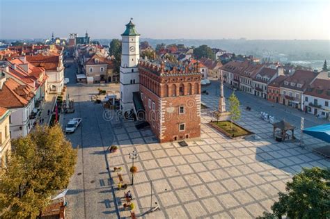 Sandomierz Poland City Hall And Market Square Stock Image Image Of