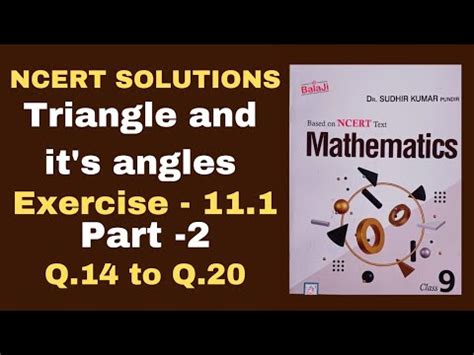 Class 9 Exercise 11 1 Triangle And Its Angles Mathematics Shri Balaji