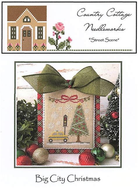 Street Scene Big City Christmas Cross Stitch Pattern Country Cottage