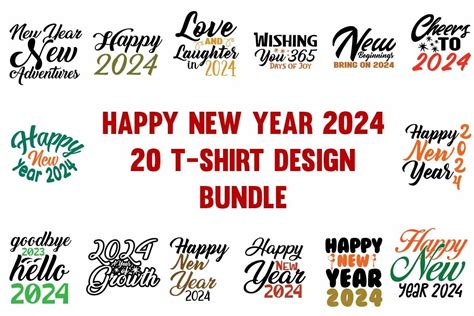 Happy New Year 2024 Design Bundle Bundle · Creative Fabrica