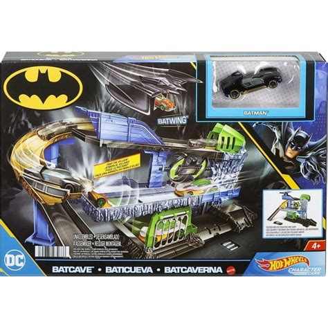 Hot Wheels Dc Batcave Playset with Batman Character Car in 1:64 Scale ...