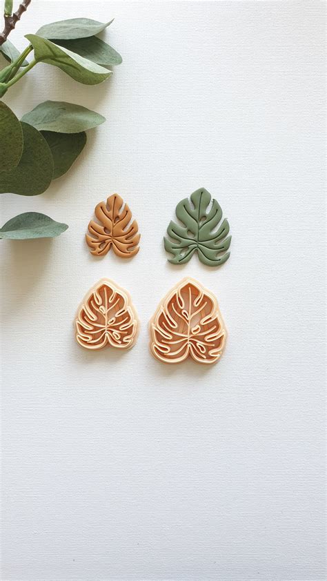 Monstera Leaf Polymer Clay Cutter Leaf Cutter Boho Cutter Etsy