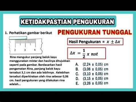 FISIKA KELAS X KETIDAKPASTIAN PENGUKURAN TUNGGAL PART 2 YouTube