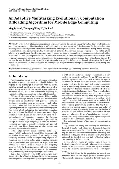 Pdf An Adaptive Multitasking Evolutionary Computation Offloading