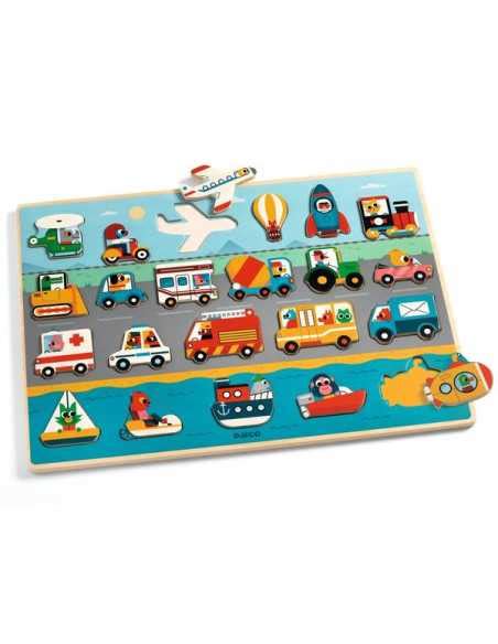 Puzzlo Vroom Djeco Puzzle En Bois