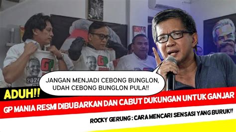 Rocky Gerung Komentari Pembubaran Relawan Gp Mania Ini Merupakan Etika