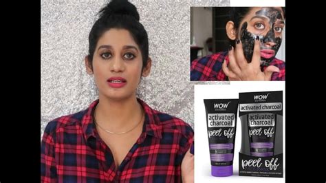 Charcoal Peel Off Mask Review Live Demo Blackhead Removal Peel Off