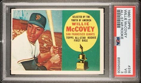 Topps Willie Mccovey Rookie Baseball Card Psa Graded Vg