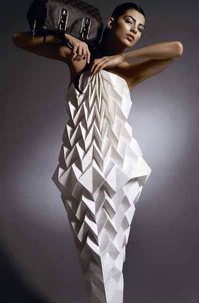 Origami Geometric Fashion Origami Fashion Paper Clothes