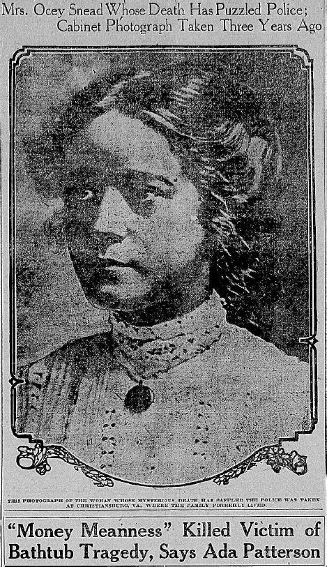 Mrs Ocey Snead From The Richmond Times Dispatch 1909 East Orange