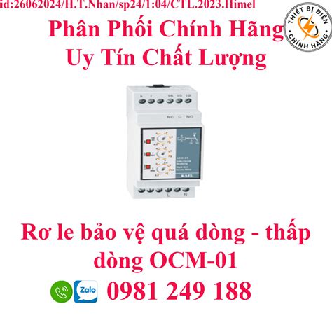 Rơ le bảo vệ quá dòng thấp dòng OCM 01 thietbidienchinhhang