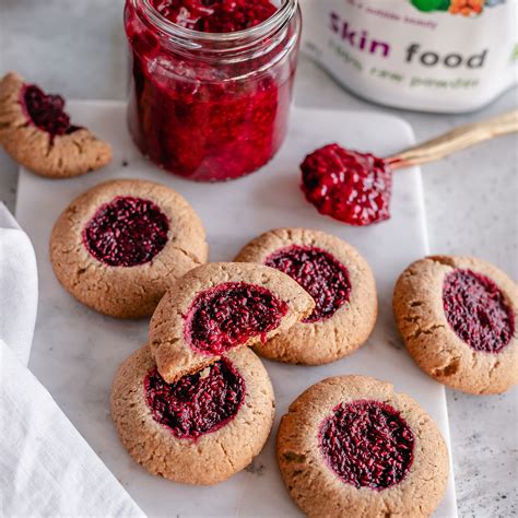 Thumbprint Cookies With Skin Food Chia Jam Biotona