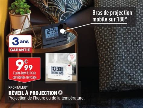 Promo Réveil à projection KRONTALER chez ALDI