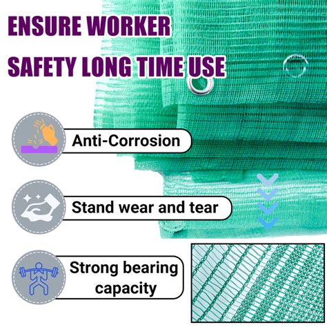 Construction 100 HDPE Material Scaffold Safety Netting Debris Netting