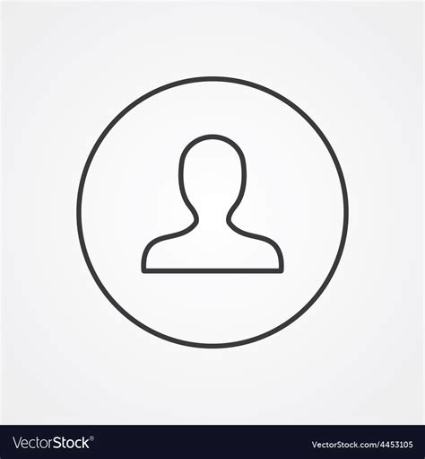 Profile outline symbol dark on white background Vector Image