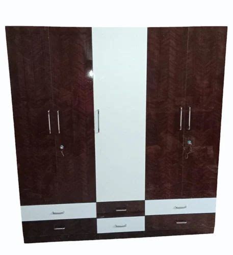 Brown Polished Teak Wood Wardrobe With Locker At Rs Piece In