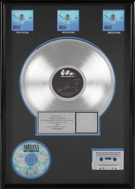 Nirvana Multi Platinum Record Award