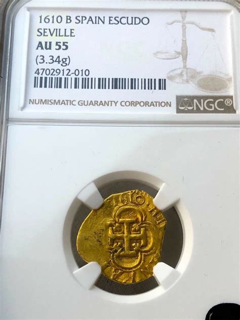 Spain Escudo Full Digit Date Ngc Pirate Gold Atocha Shipwreck