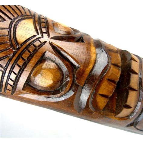 Totem Tiki Statue Bois Artisanal D Co Maori Troph E Polyn Sien