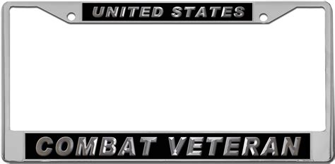 United States Combat Veteran Custom License Plate Frame