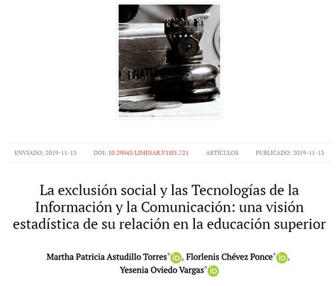 La exclusión social y las Tecnologías de la Información y la