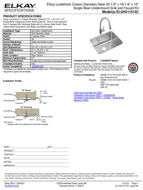 Fillable Online ELKAY Filtered EZH2O Mechanical Surface Mount With