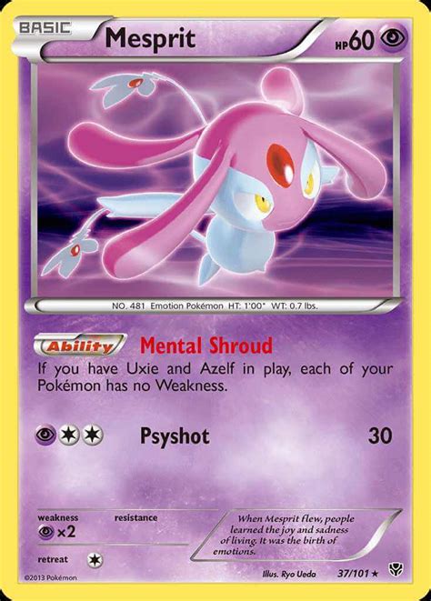 Mesprit Bw10 37 Pokémon Card Database Pokemoncard