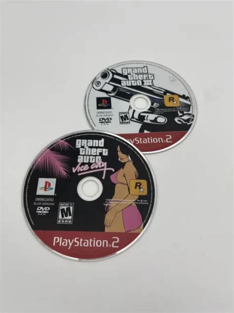 GRAND THEFT AUTO Vice City III 3 GTA PlayStation 2 PS2 Lot De 2 EUR 9