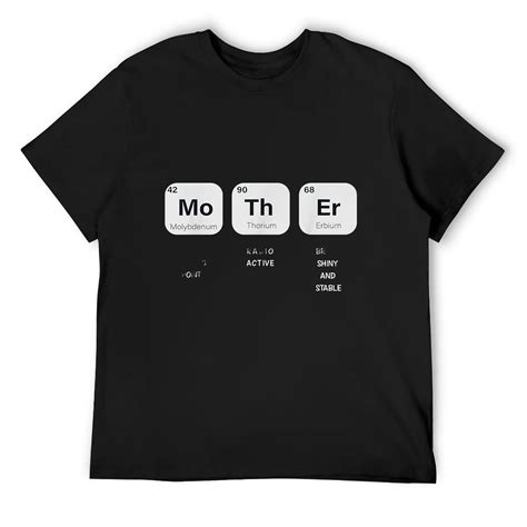 Mother Periodic Table Elements Science Loving Mothers Day T Shirt Black