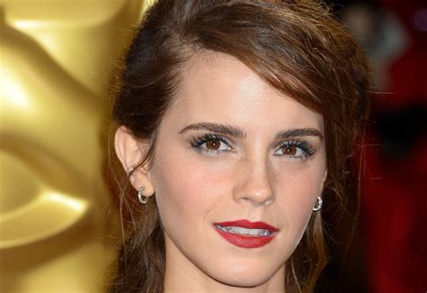 Women Emma Watson Actress Face Blonde Eyes Brown Eyes Earrings