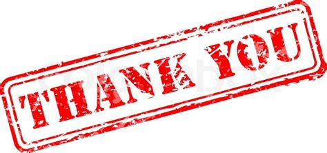 Thank You Rubber Stamp Stock Vector Colourbox