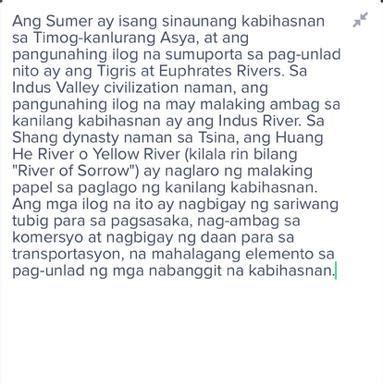 Tukuyin Ang Mga Pangunahing Ilog Sa Mapa Na May Malaking Ambag Sa