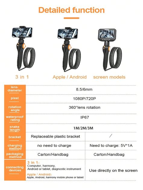 Two Way Articulating Borescope Industrial Endoscope With Mm