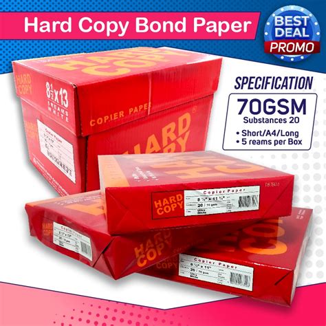 Promo Package Hard Copy Copy One Gsm Bond Paper Short A Long