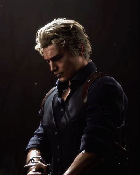 I Love Him And His Hair Slicked Back Leon S Kennedy Leon Scott