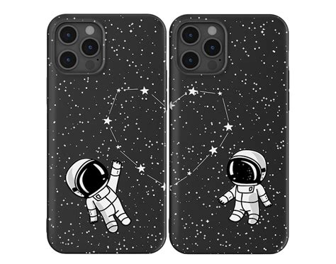 Astronauts Matching Phone Cases Iphone 13 Case Couples T 14 Etsy