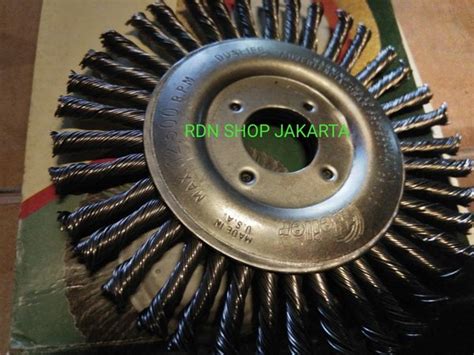 Jual Sikat Kawat Baja Bulat Model Kepang Size Inch Wire Wheel Brush