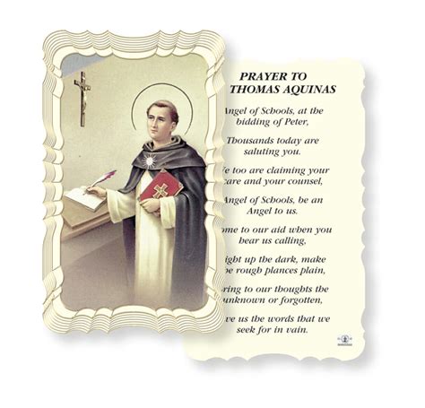 Saint Thomas Aquinas Holy Card 50 Pack Buy Religious Catholic Store