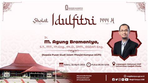 Khutbah Idulfitri H Ir Muhammad Agung Bramantya S T M T M